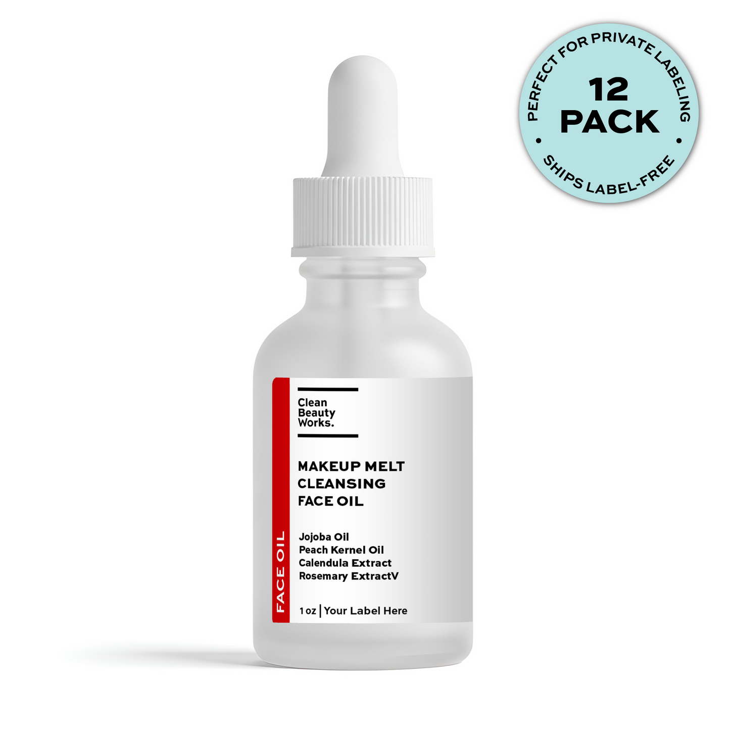Makeup Melt Cleansing Face Oil, Jojoba & Peach Kernel Oil - 1 oz (12-pk clear)