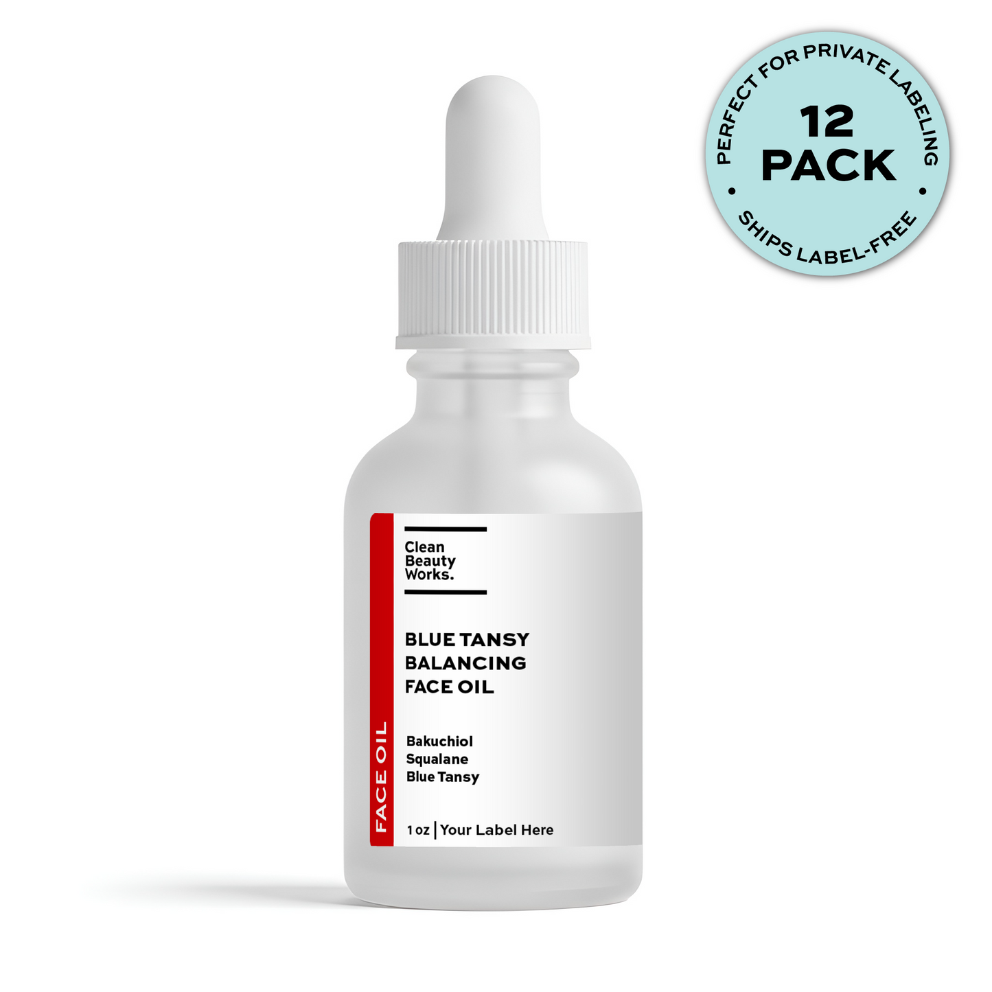 Blue Tansy Balancing Face Oil, Squalane & Bakuchiol - 1 oz (12-pk clear)