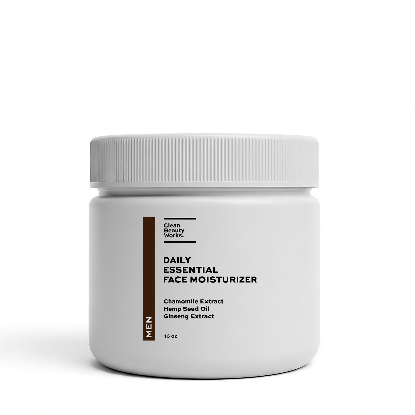 Daily Essential Face Moisturizer for Men, Hemp Seed Oil, Chamomile & Ginseng - 16 oz