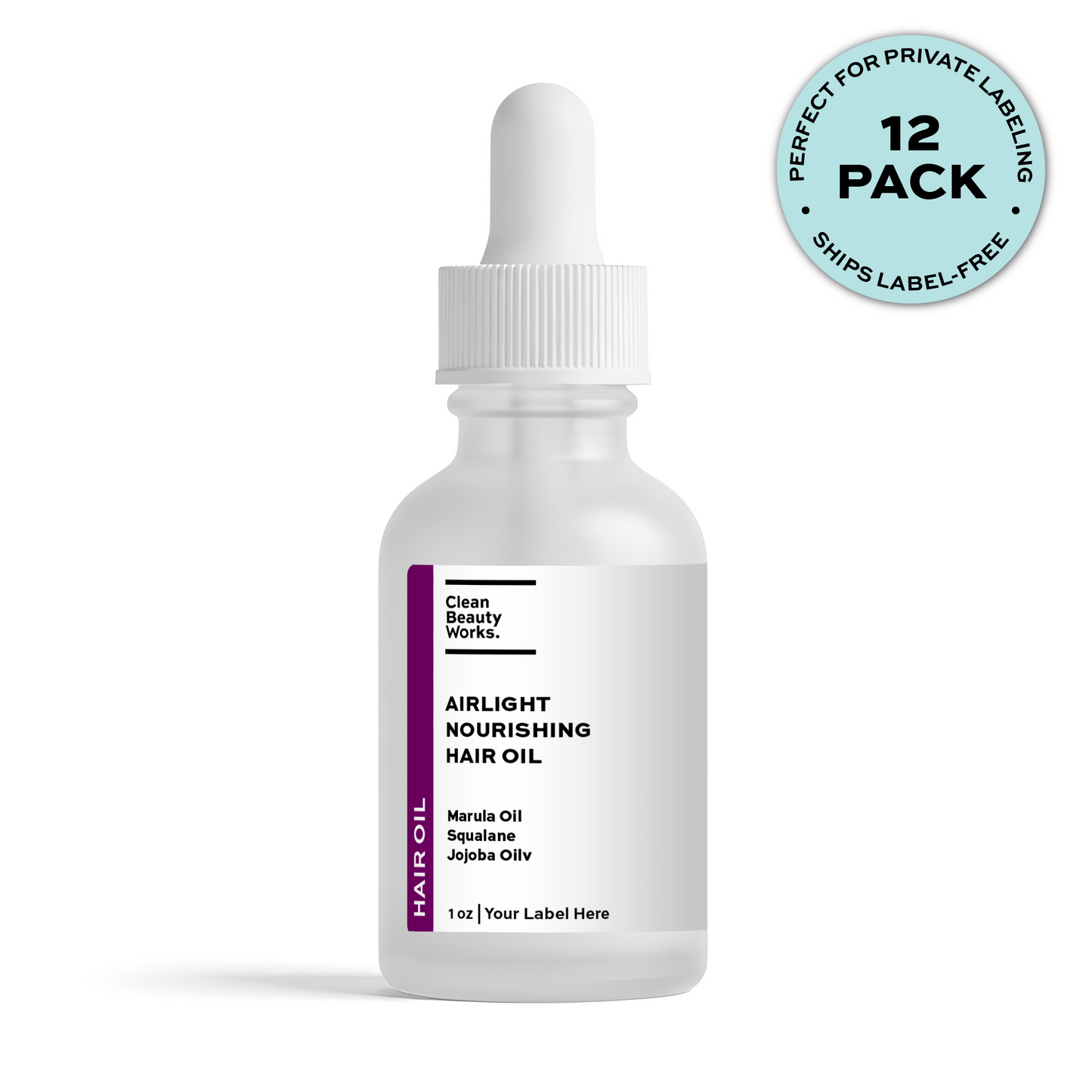 Airlight Nourishing Hair Oil, Jojoba & Marula Oil - 1 oz (12-pk clear)