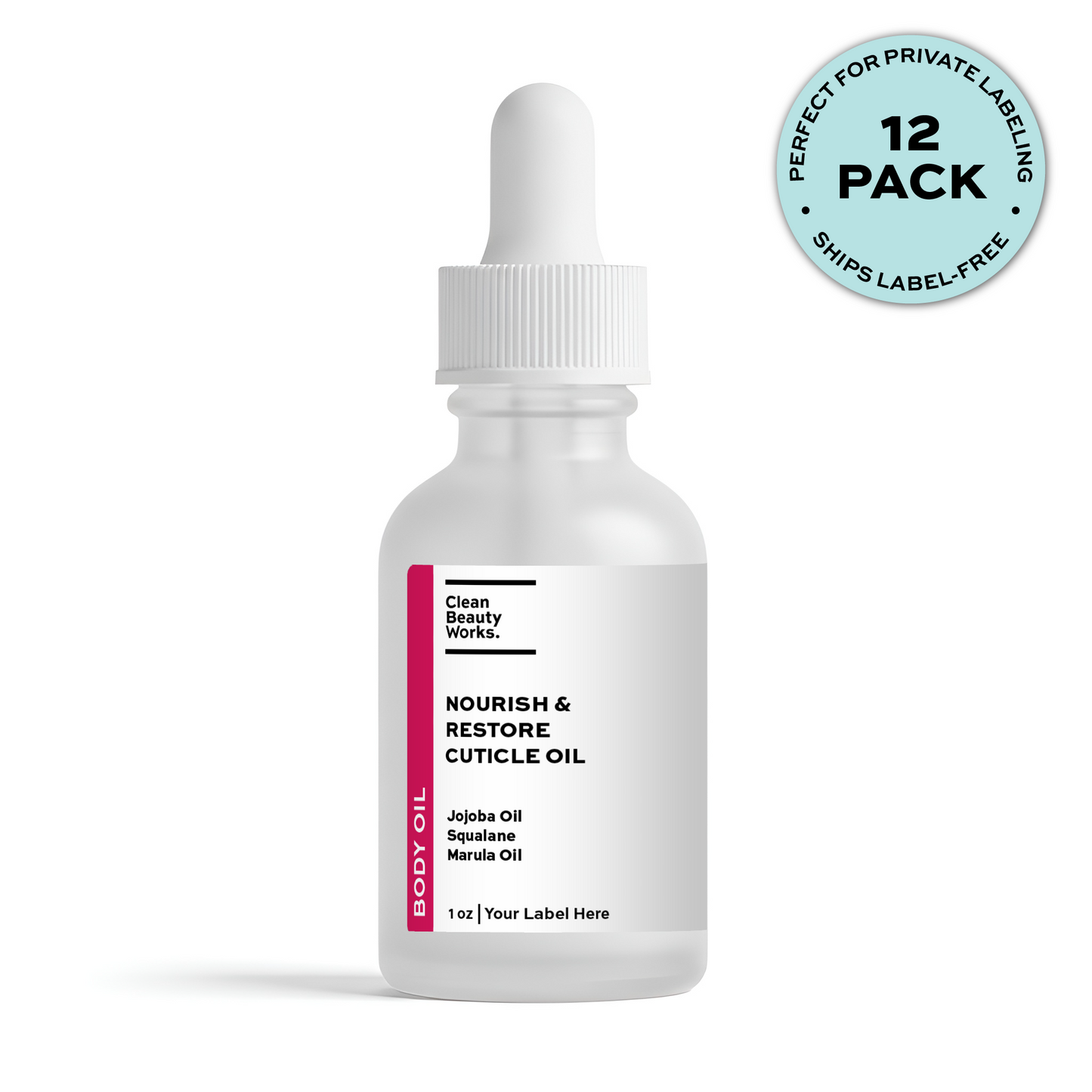 Nourish & Restore Cuticle Oil, Squalane, Jojoba and Marula Oil - 1 oz (12-pk clear)